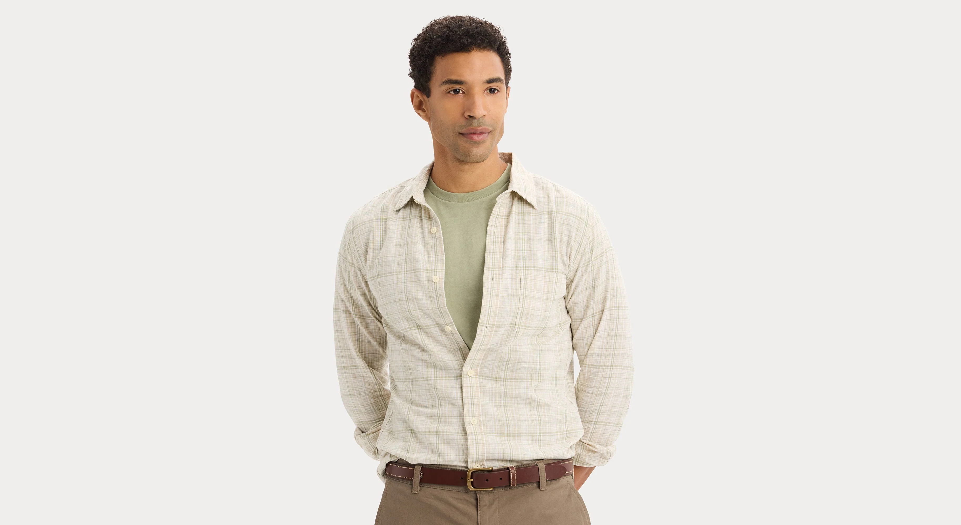 Icon Button Up Shirt, Slim Fit - Image 3