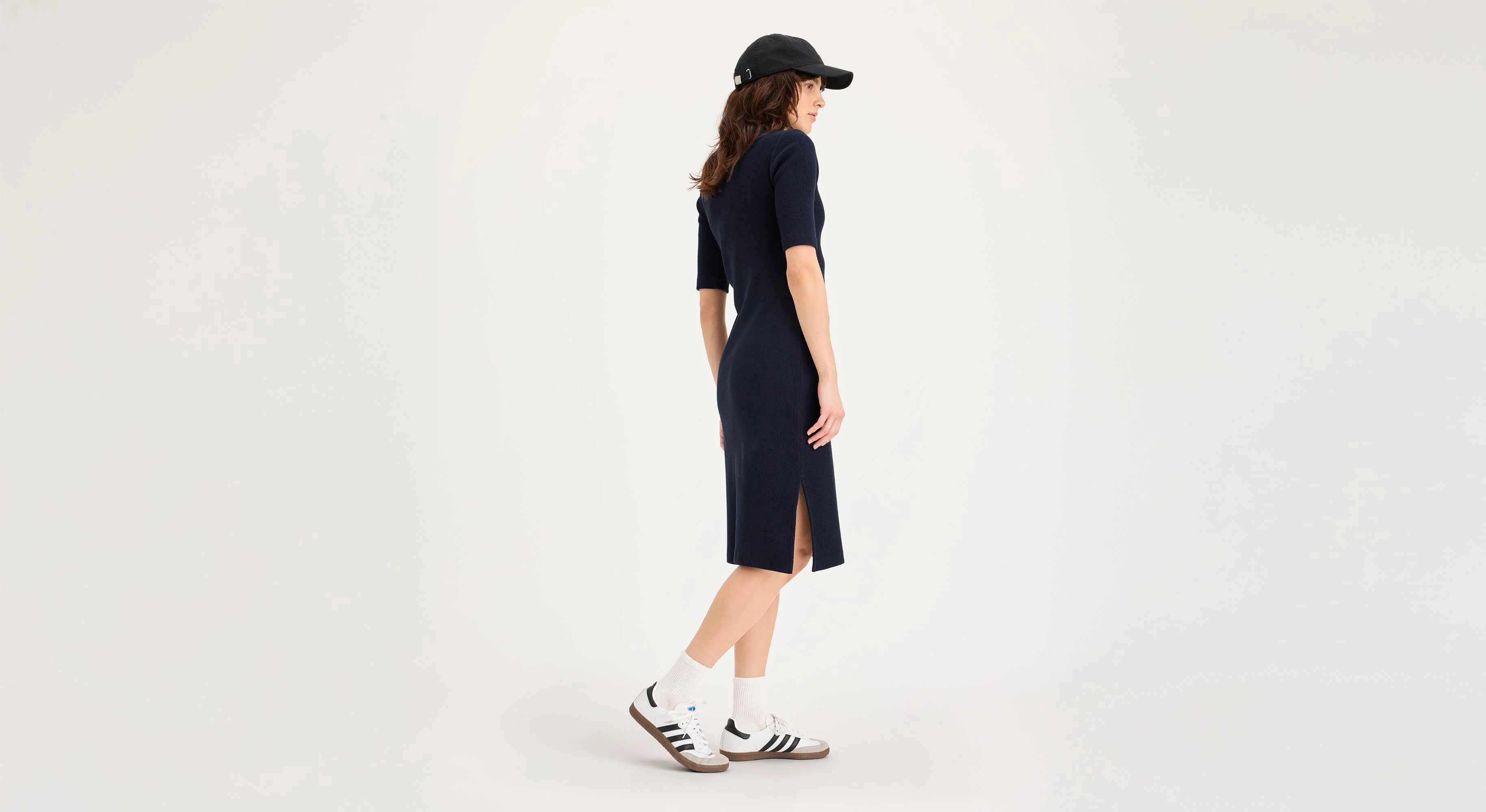 Rib Dress with Lofi Knit, Slim Fit - Image 3