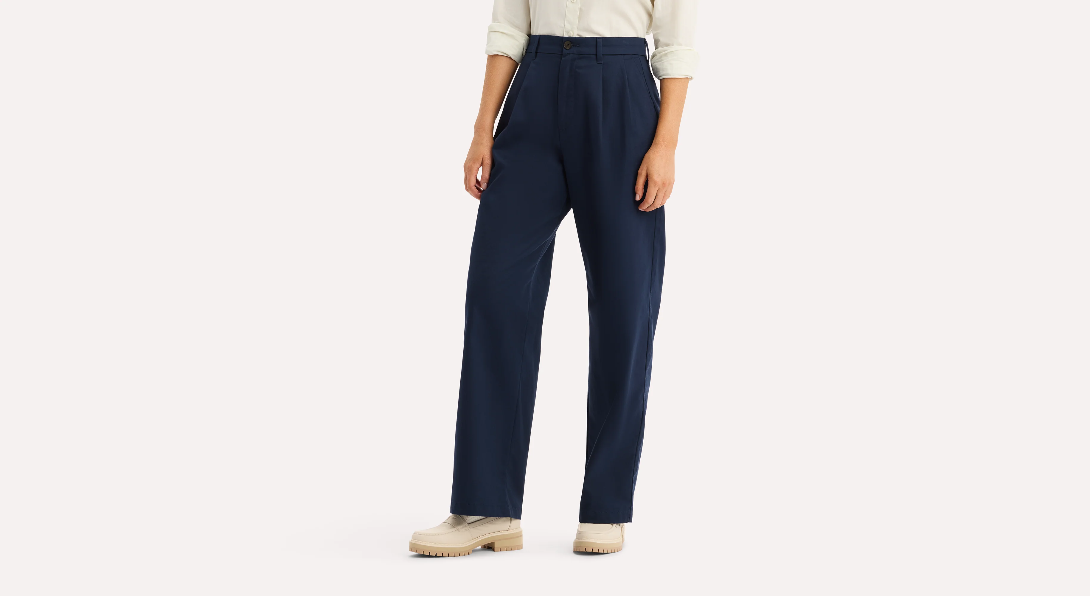 Signature Iron Free Khakis, High Wide with Stain Defender® - Image 3