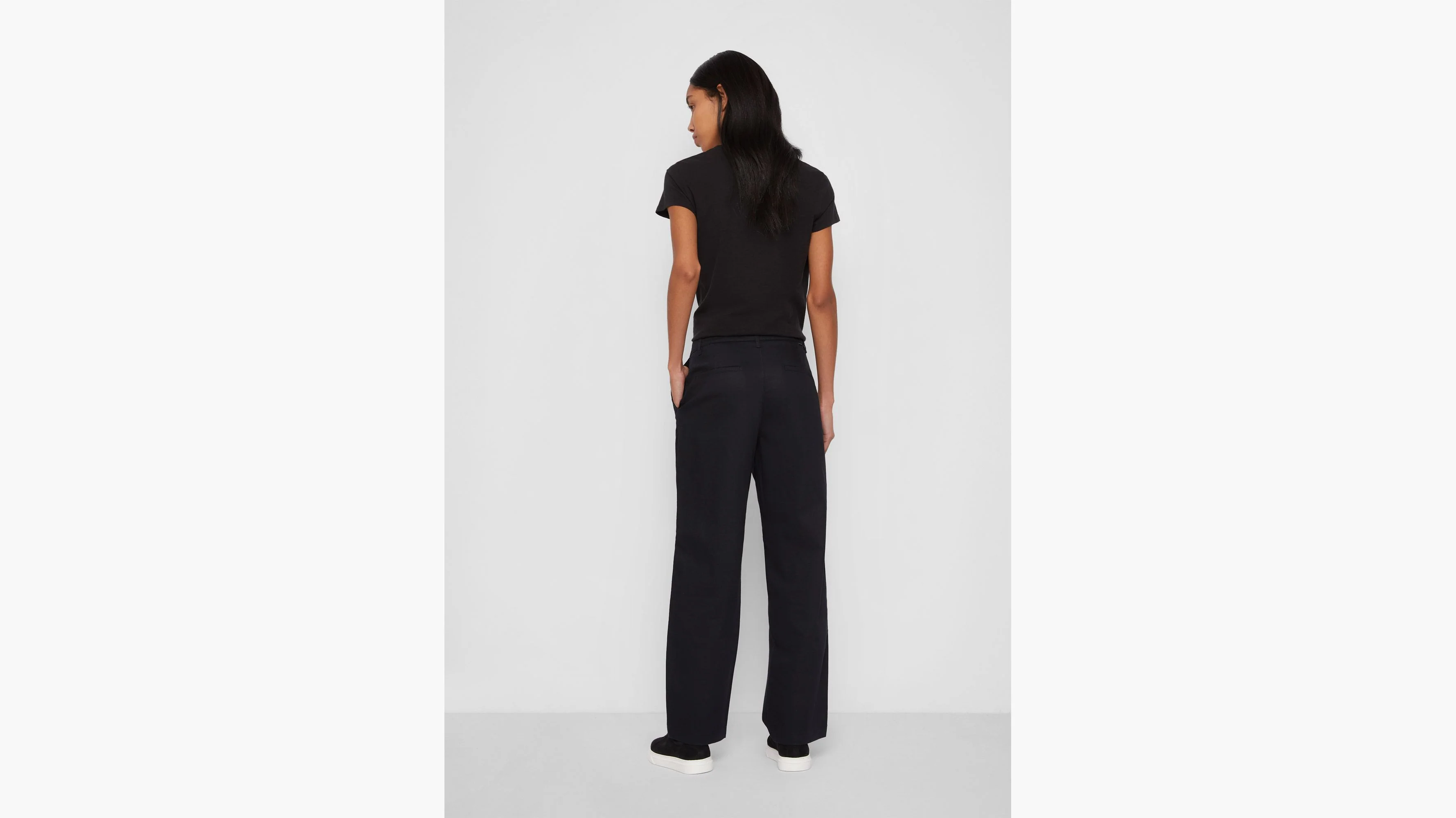 Women's High Waisted Straight Fit Original Khaki Pants - Image 3